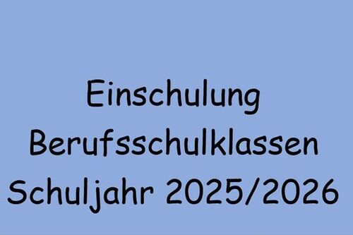 Einschulung 2025/2026