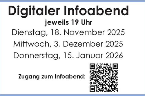 Digitaler Informationsabend!