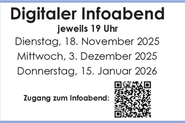 Digitaler Informationsabend!